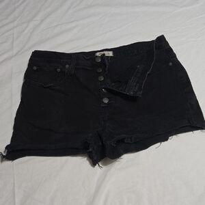 Madewell Black Jean Shorts